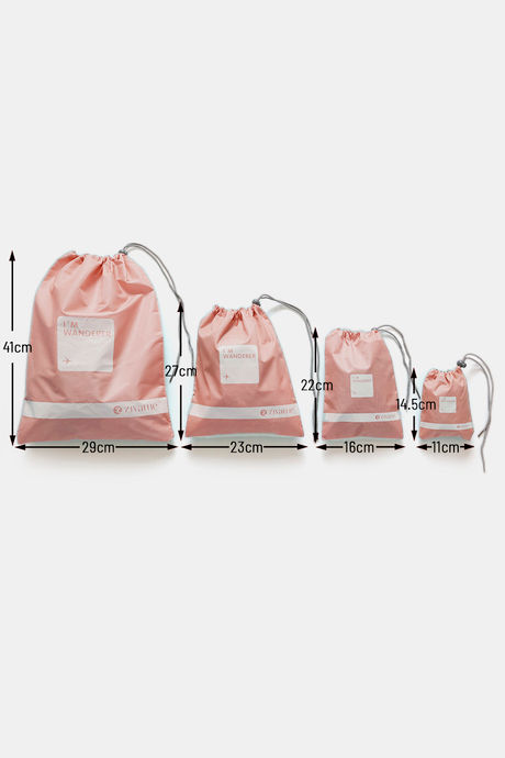 Zivame Travel Pouch (Pack Of 4) - Coral Pink — image 4