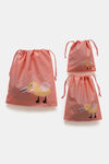 Zivame Travel Pouch (Pack Of 3) - Coral — thumbnail 3