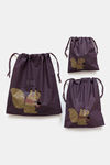 Zivame Travel Pouch (Pack Of 3) - Purple — thumbnail 3