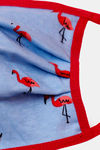 Zivame 2 Layer Knit Cotton Face Mask Pack of 3- Floral Flamingo Navy — thumbnail 6