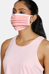 Zivame 2 Layer Knit Cotton Face Mask Pack of 3- Leaf Pink Navy — thumbnail 2