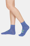 Zivame Ankle Socks (Pack of 2) - Blue Empire Yellow — thumbnail 6