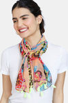 Zivame Poly Scarf - Orange — thumbnail 2