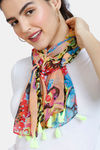 Zivame Poly Scarf - Orange — thumbnail 4