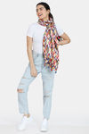 Zivame Poly Satin Scarf - Red — thumbnail 3