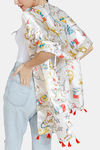 Zivame Poly Satin Scarf - White — thumbnail 4