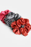 Zivame Silk & Satin Scrunchies (Pack of 3) - Assorted — thumbnail 2