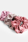 Zivame Silk & Satin Scrunchies (Pack of 3) - Assorted — thumbnail 2