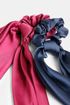 Zivame Silk & Satin Scrunchies - Purple Navy — thumbnail 4