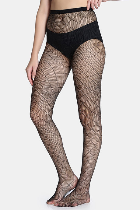 Zivame Fishnet Pantyhose - Black — image 3