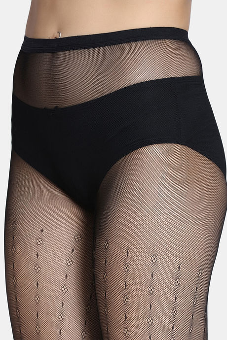 Zivame Fishnet Pantyhose - Black — image 5