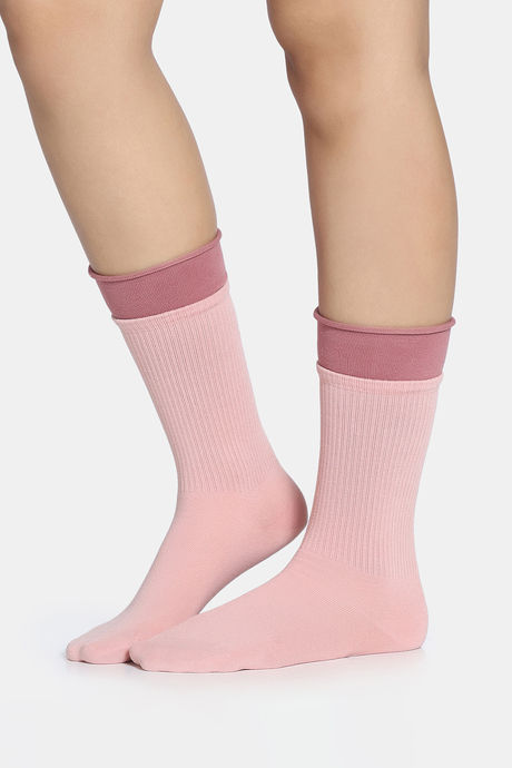 Zivame Calf Length Socks - Pink — image 2
