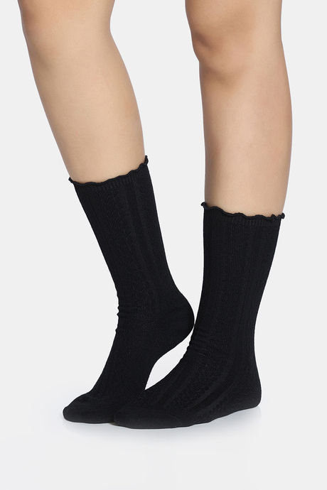Zivame Calf Length Socks - Black — image 2