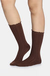 Zivame Calf Length Socks - Brown — thumbnail 2