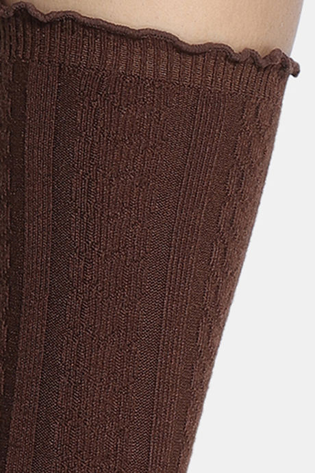 Zivame Calf Length Socks - Brown — image 4