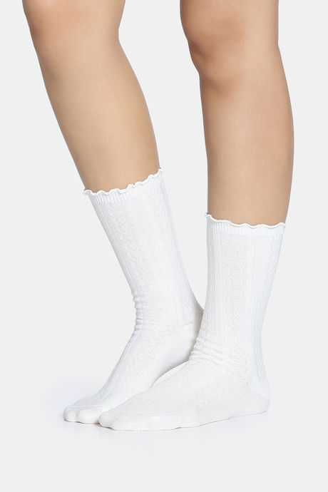 Zivame Calf Length Socks - White — image 2