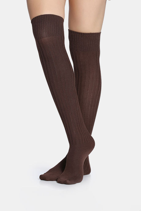 Zivame Full Length Socks - Brown — image 2