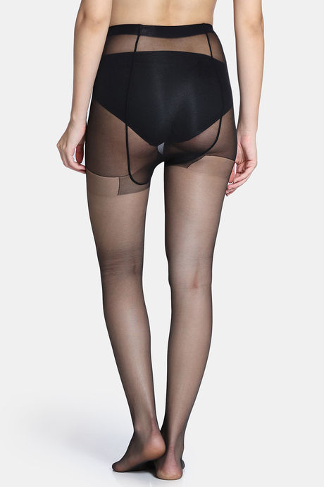 Zivame Sheer Pantyhose - Black — image 4