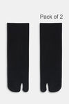 Zivame Calf Length Socks (Pack of 2) - Black — thumbnail 1