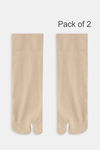Zivame Calf Length Socks (Pack of 2) - Skin — thumbnail 1