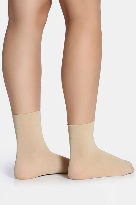 Zivame Calf Length Socks (Pack of 2) - Skin — image 4
