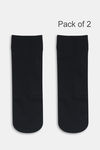 Zivame Calf Length Socks (Pack of 2) - Black — thumbnail 1