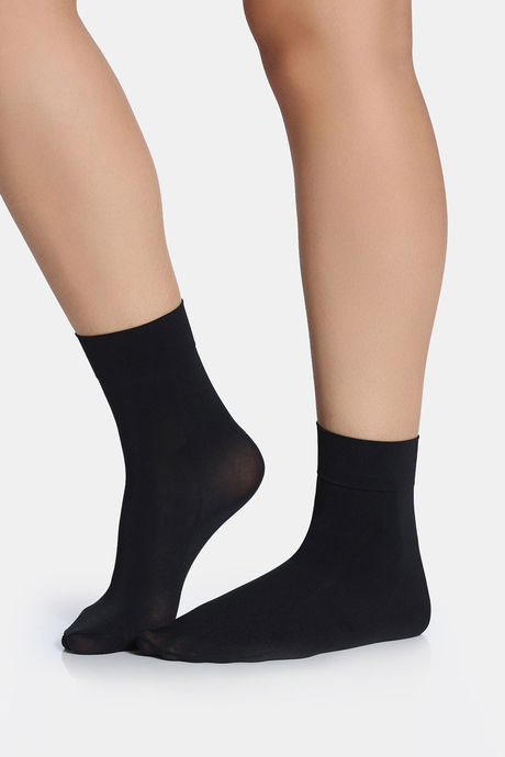 Zivame Calf Length Socks (Pack of 2) - Black — image 3