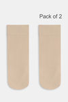 Zivame Calf Length Socks (Pack of 2) - Skin — thumbnail 1
