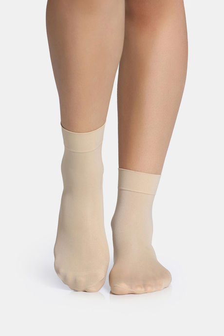 Zivame Calf Length Socks (Pack of 2) - Skin — image 2
