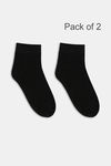 Zivame Ankle Length Socks (Pack of 2) - Black — thumbnail 1