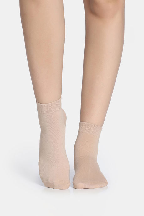 Zivame Ankle Length Socks (Pack of 2) - Skin — image 2