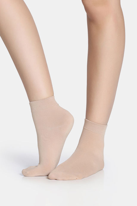 Zivame Ankle Length Socks (Pack of 2) - Skin — image 3