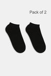 Zivame Ankle Length Socks (Pack of 2) - Black — thumbnail 1