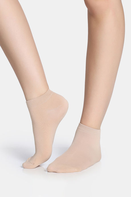 Zivame Ankle Length Socks (Pack of 2) - Skin — image 3