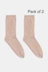 Zivame Toe Seperator Socks (Pack of 2) - Skin — thumbnail 1