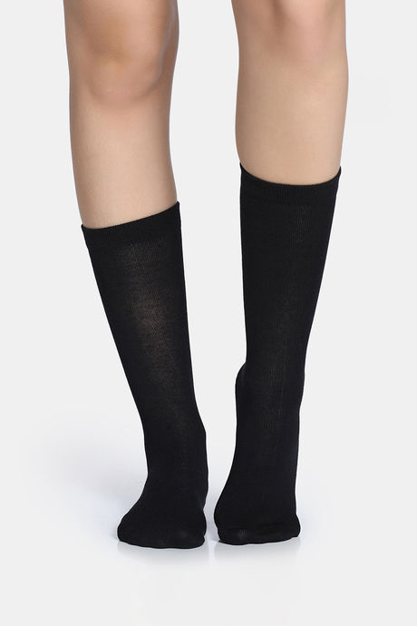 Zivame Calf Length Socks (Pack of 2) - Black — image 2