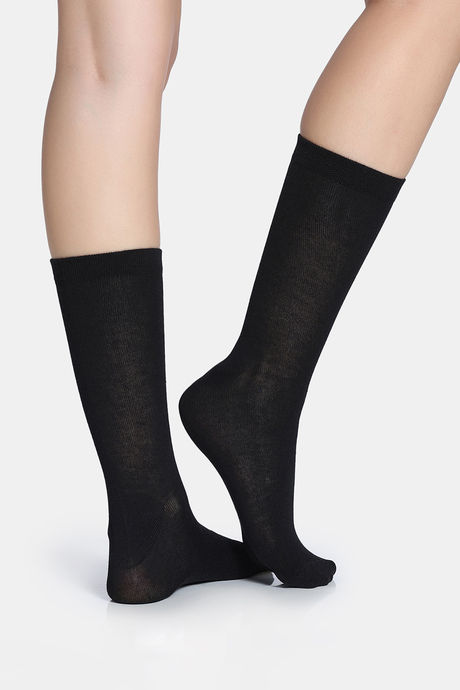 Zivame Calf Length Socks (Pack of 2) - Black — image 4