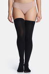 Zivame Opaque Thigh Stockings - Black — thumbnail 1