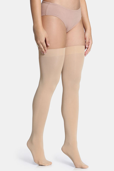 Zivame Opaque Thigh Stockings - Skin — image 3