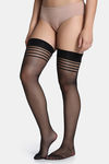 Zivame Sheer Thigh Stockings - Black — thumbnail 3