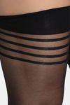 Zivame Sheer Thigh Stockings - Black — thumbnail 5