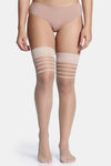 Zivame Sheer Thigh Stockings - Skin — thumbnail 1