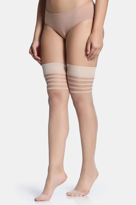 Zivame Sheer Thigh Stockings - Skin — image 3
