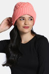 Zivame Knitted Beanie - Peach — thumbnail 1