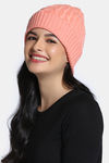 Zivame Knitted Beanie - Peach — thumbnail 3