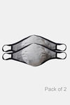 Zivame 3 Layer seamless Cloth Face Mask with Inbuilt Filter Pack of 2 - Grey — thumbnail 1