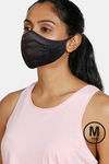 Zivame 3 Layer seamless Cloth Face Mask with Inbuilt Filter Pack of 2 - Red Black — thumbnail 2
