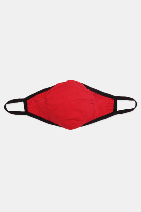 Zivame 3 Layer seamless Cloth Face Mask with Inbuilt Filter Pack of 2 - Red Black — image 6