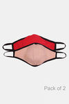 Zivame 3 Layer seamless Cloth Face Mask with Inbuilt Filter Pack of 2 - Red Skin — thumbnail 1