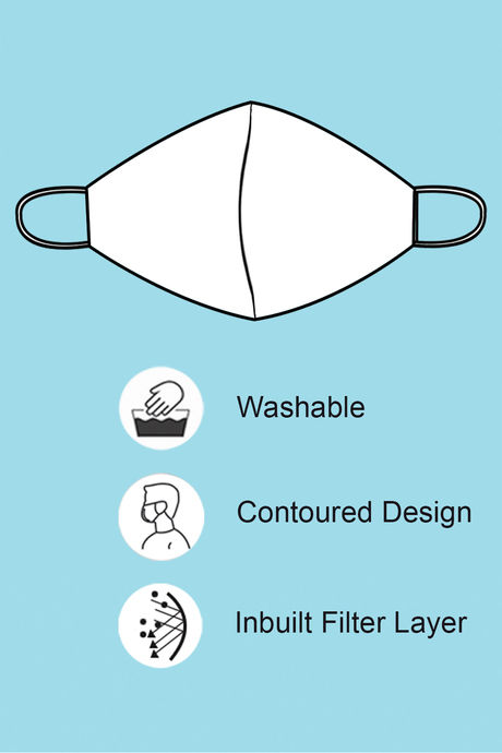 Zivame 3 Layer seamless Cloth Face Mask with Inbuilt Filter Pack of 2 - Red Skin — image 3